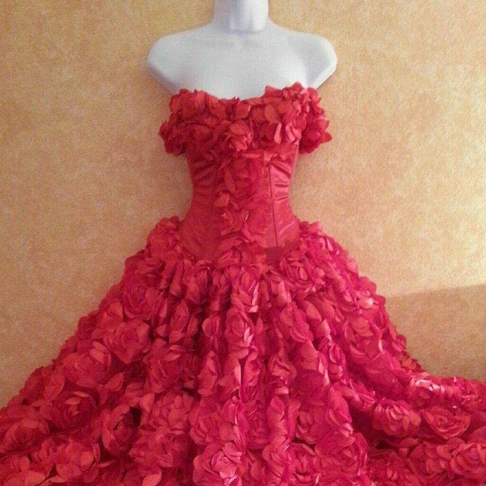 Custom Order Scarlett Rose Wedding Ballgown